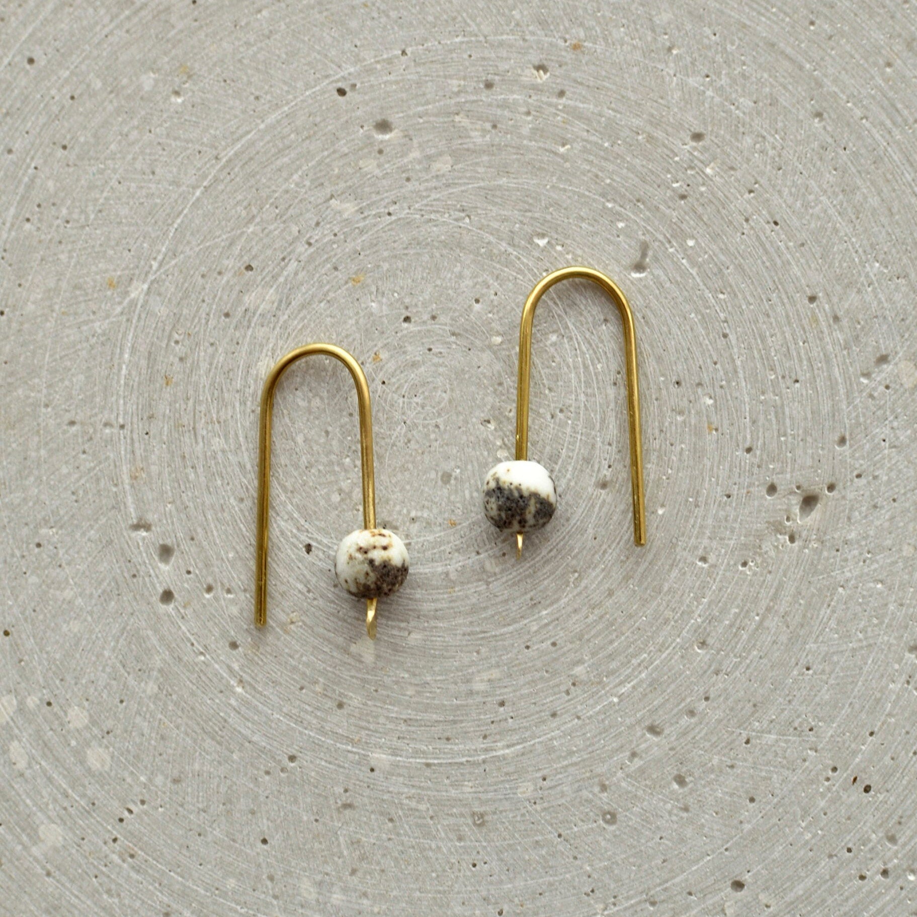 Weißer Türkis Ohrbögen - Ohrring - Gudbling