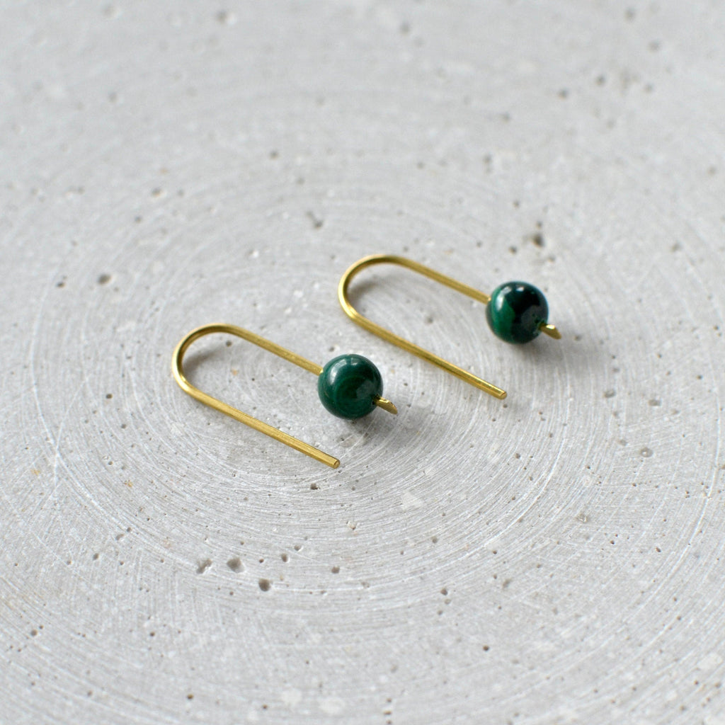 Malachit Ohrbögen - Ohrring - Gudbling