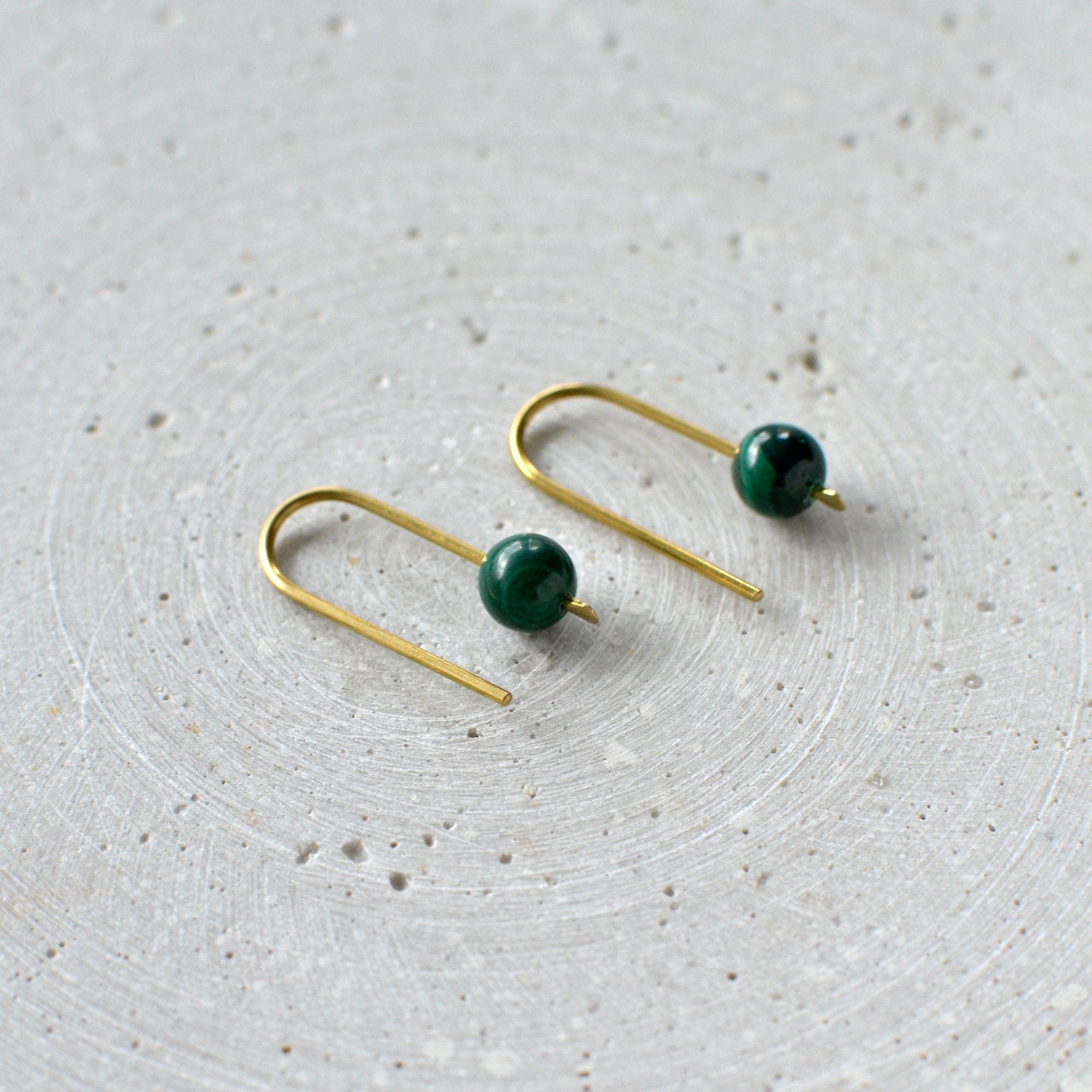 Malachit Ohrbögen - Ohrring - Gudbling