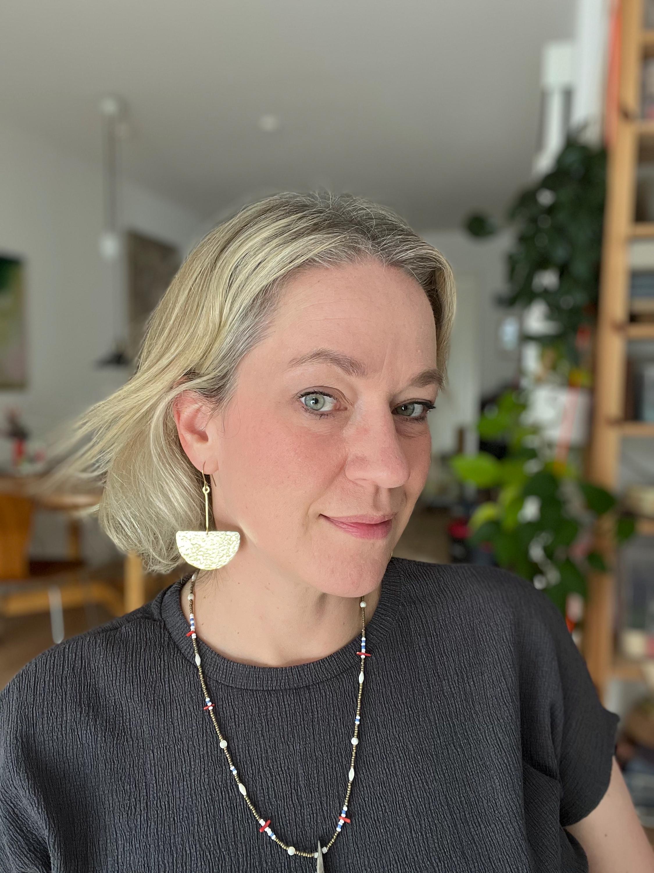 Extra Lange Halbkreis Ohrhänger - Ohrring - Gudbling