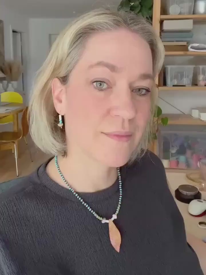 Türkis und Pink Opal Ohrbögen