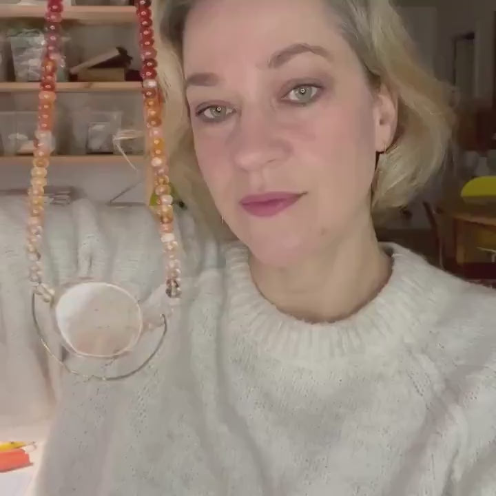 Ombre Carnelian Statement Necklace