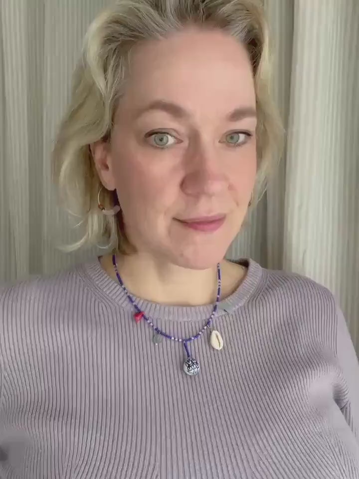 Royalblaue Charm Halskette No. 2