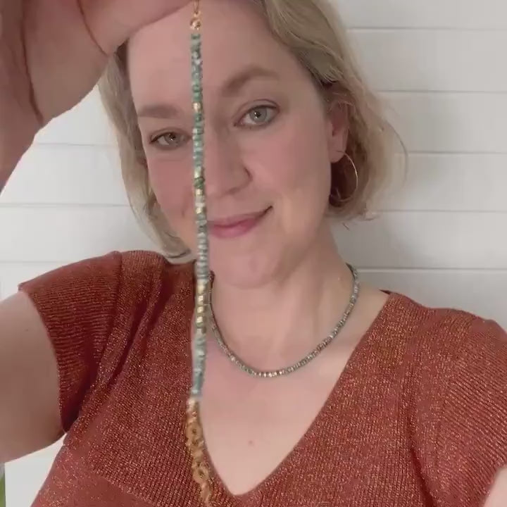Grün Gefleckter Jaspis Armband