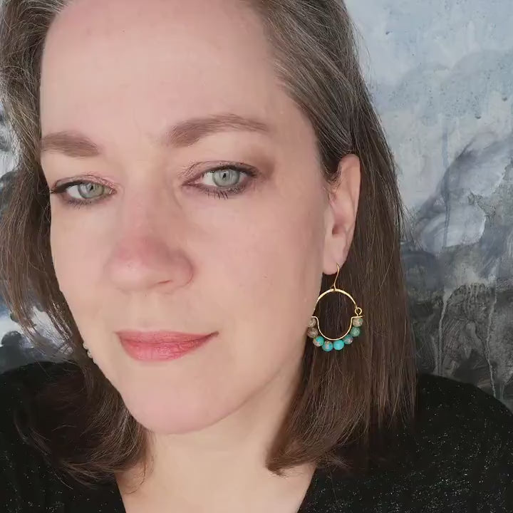 Imperial Jasper Hoop Earrings