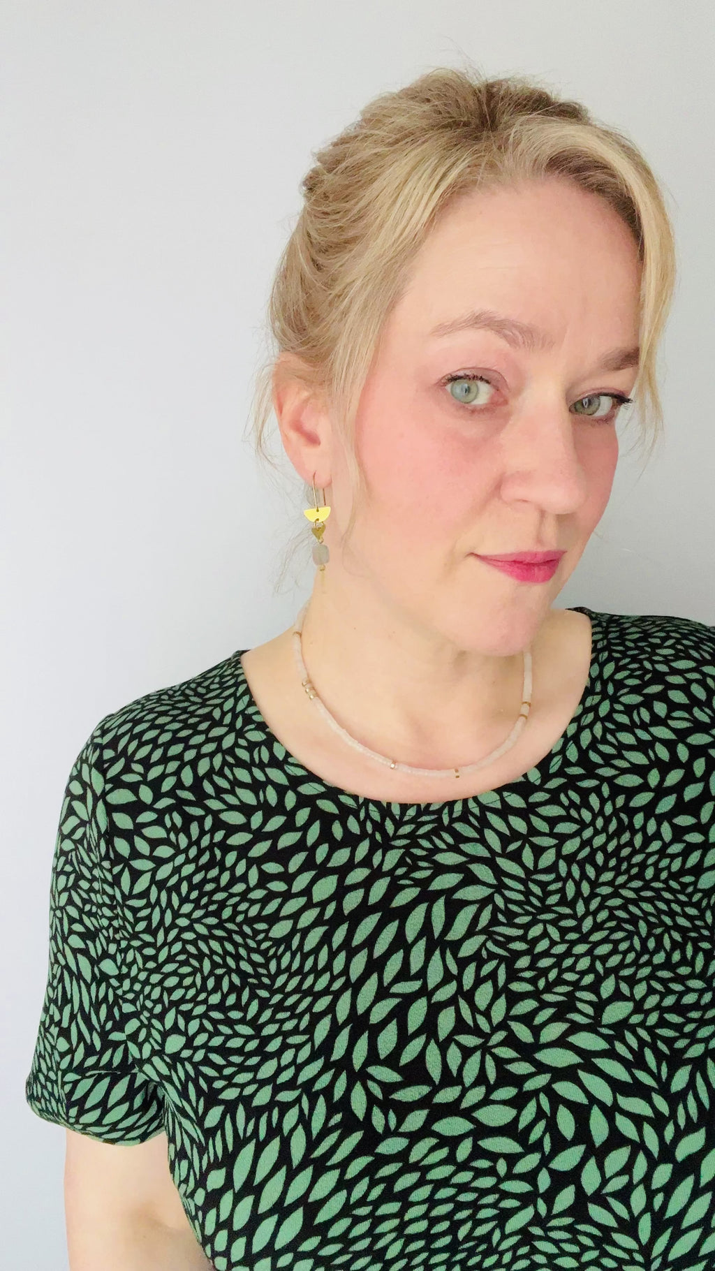 Agate Drop Statement Earrings